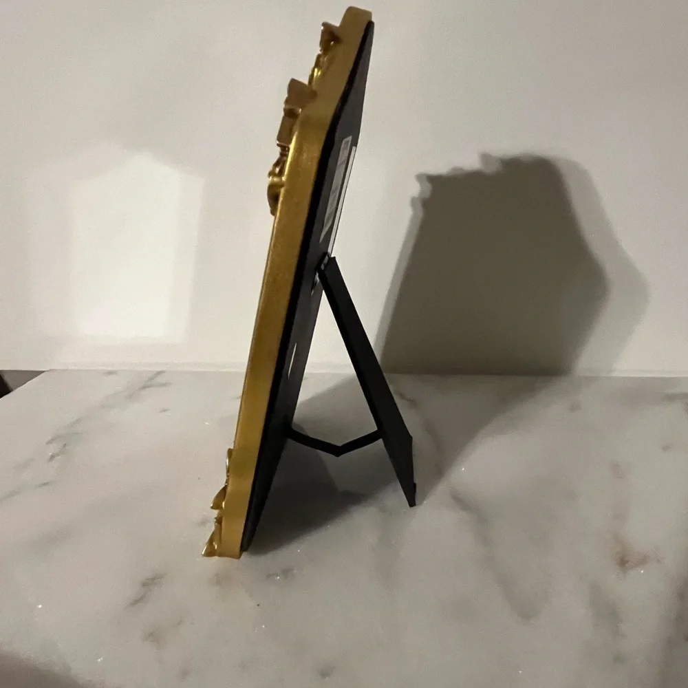 Table top mirror gold ornate frame with butterfly